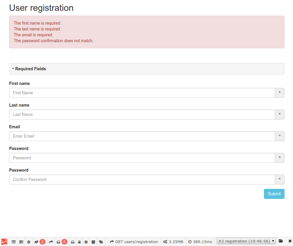 Laravel validation